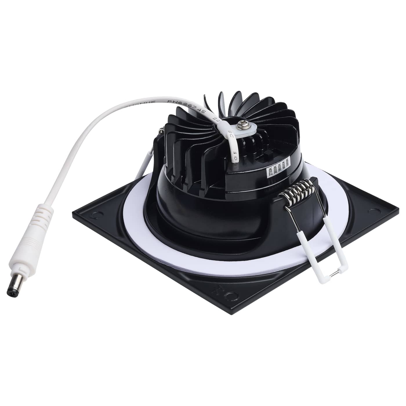 Black 4 Inch Square 10 Watt LED Canless Downlight; Remote Driver; CCT Selectable - Image 6