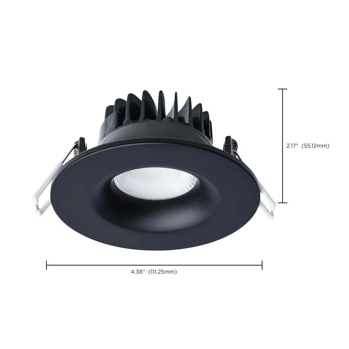 Black LED 3.5 Inch 10 Watt Canless Downlight; Remote Driver; CCT Selectable; Round - Image 4