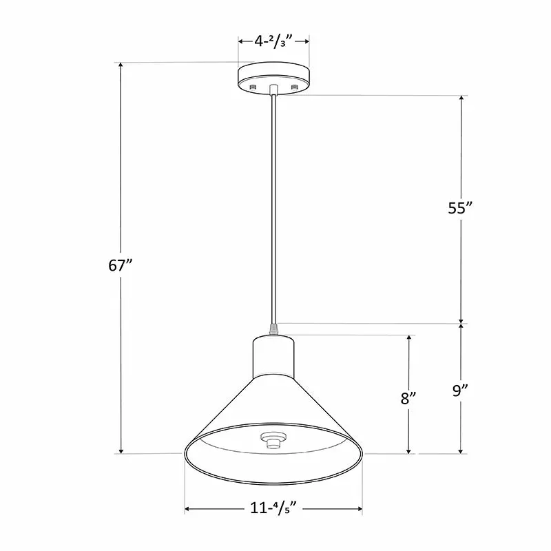 Black LED Multi-CCT Integrated Vintage Pendant Light, 25W - Image 4