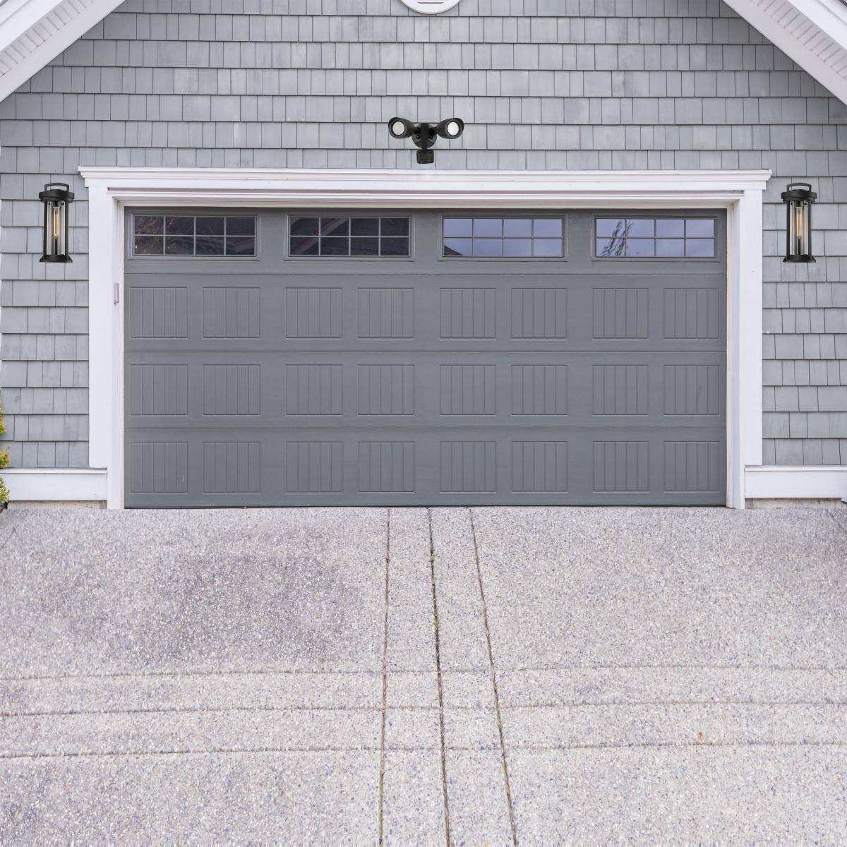 Black LED Security Light; Dual Head; Motion Sensor Included - Image 3
