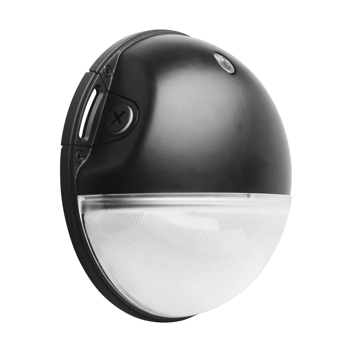 Black LED Small Round Wall Pack; 20W; CCT Selectable; Photocell
