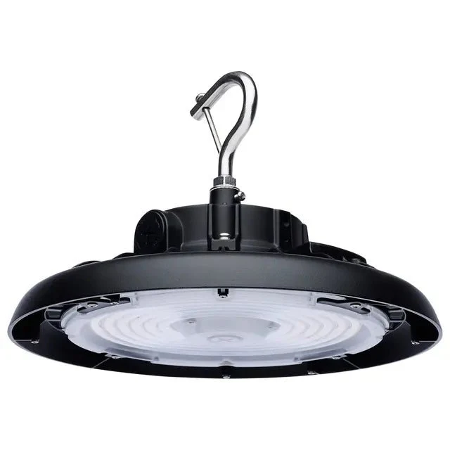 Black LED UFO High Bay; Wattage 80W/100W/120W and CCT Selectable 3K/4K/5K- 120-347V