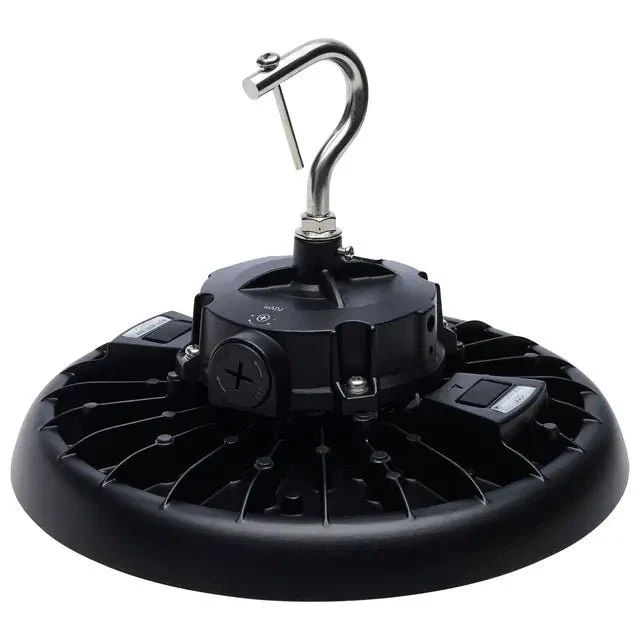 Black LED UFO High Bay; Wattage 80W/100W/120W and CCT Selectable 3K/4K/5K- 120-347V - Image 4
