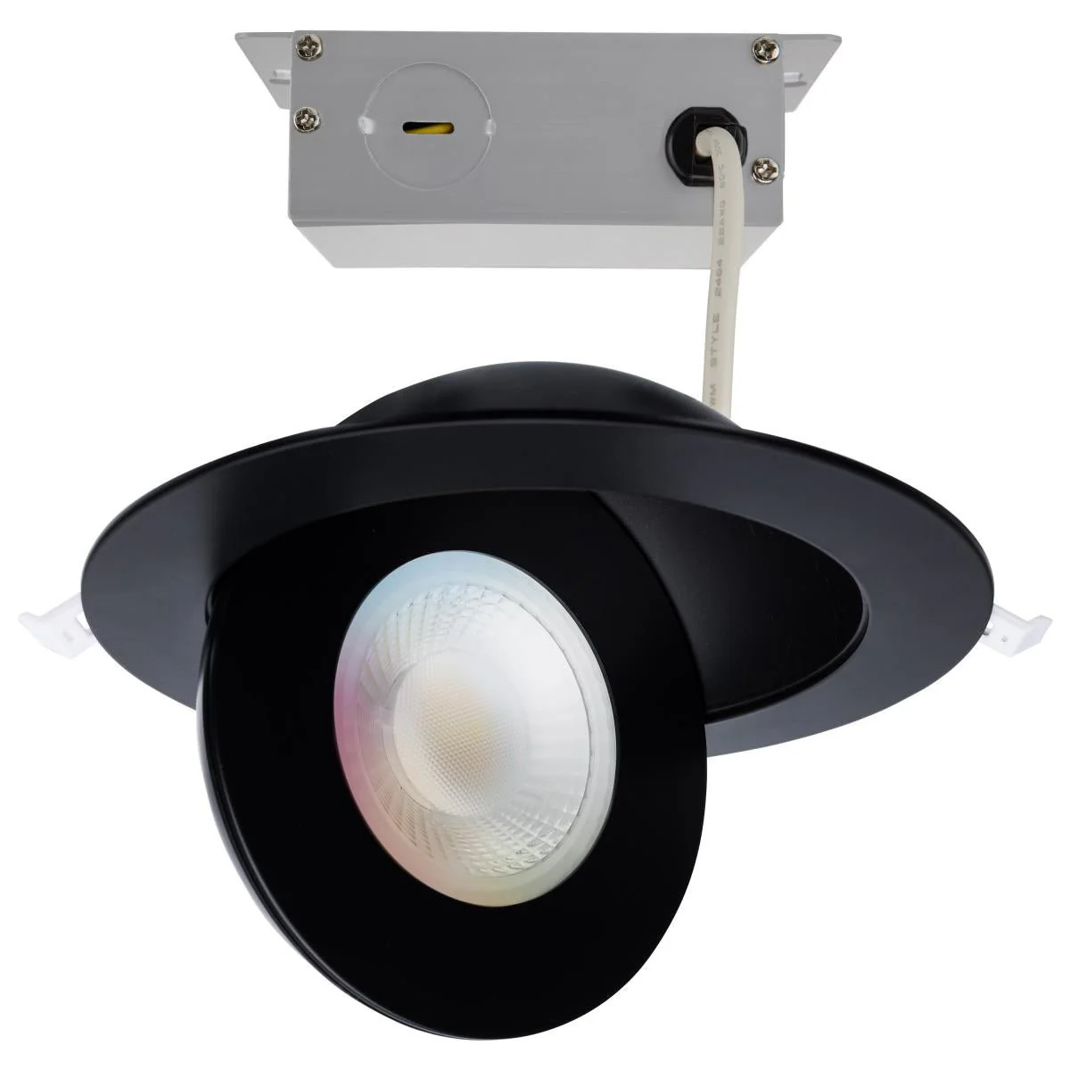 Black RGB & Tunable White 15 Watt; LED Gimbaled Downlight; 6 Inch