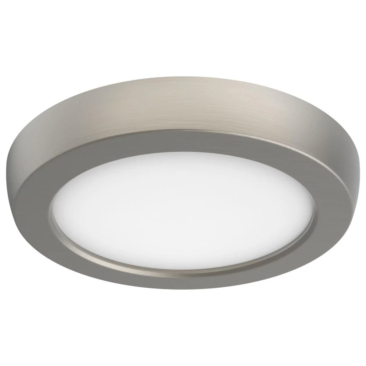 Brushed Nickel 9W; 5in; LED Fixture; CCT Selectable; Round Shape