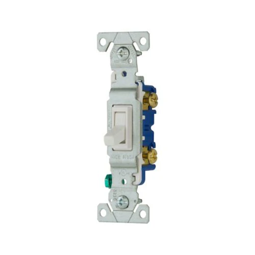 Case of 10 Eaton 15-amp Single-Pole Toggle Light Switches, White - Image 2