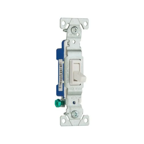 Case of 10 Eaton 15-amp Single-Pole Toggle Light Switches, White - Image 3