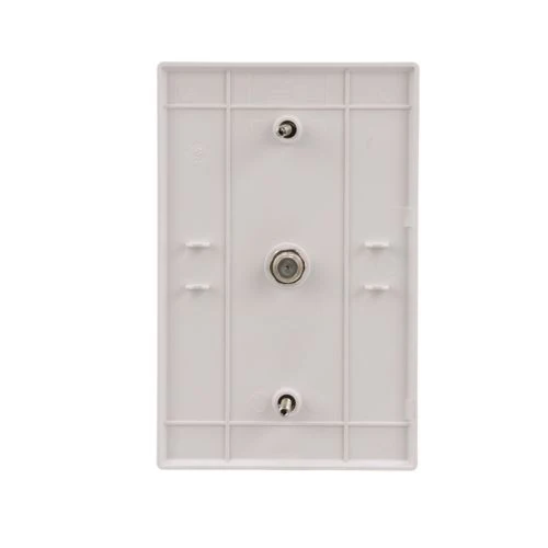 Eaton 1 -Gang Midsize White Indoor Coaxial Adapter w/ Wall Plate - Image 3