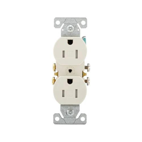 Eaton 15A Light Almond Tamper Resistant Duplex Receptacle