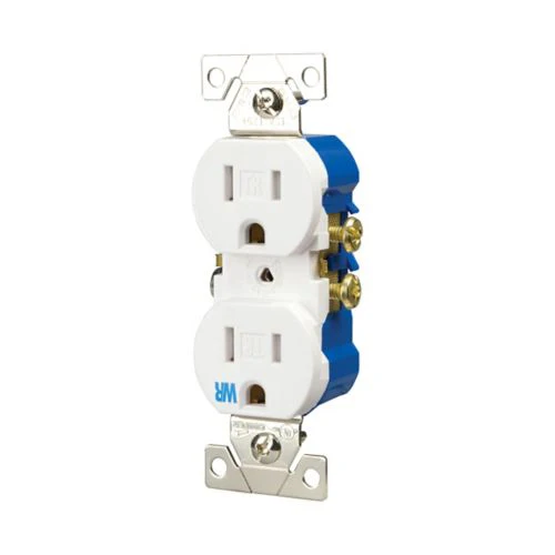 Eaton 15A Residential Grade Weather & Tamper Resistant Duplex Receptacle in White - Image 2