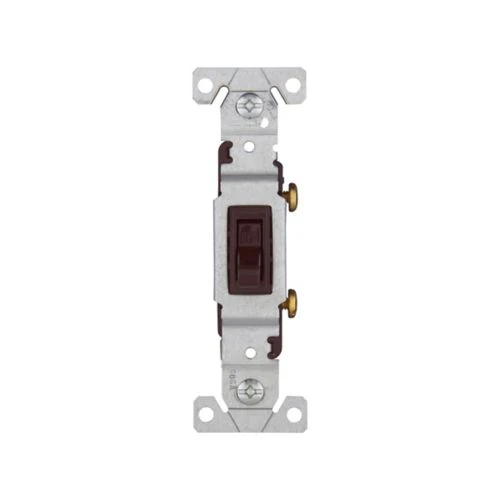 Eaton 15A Single-Pole Toggle Switch in Brown, 120V