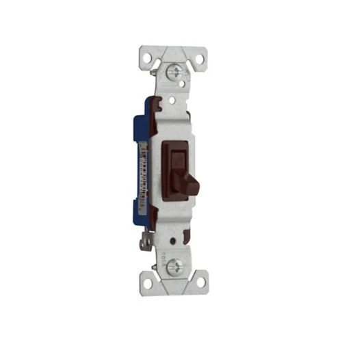 Eaton 15A Single-Pole Toggle Switch in Brown, 120V - Image 2