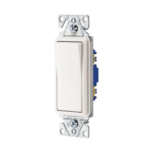 Eaton 15A Standard Decorator Switch in White- 120/277