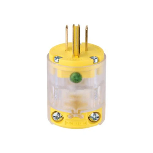 Eaton 15A Straight Blade Plug, Lighted/Power Indicating, 125V, Green LED Pilot Light - Image 2