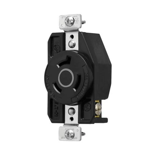 Eaton 20A Color Coded Locking Receptacle, Industrial, 277V, Gray, Black, Ultra Grip - Image 4