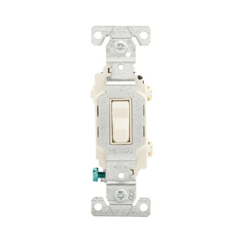 Eaton 20A Commercial Toggle Switch in Light Almond- Flush mount, 120/277V