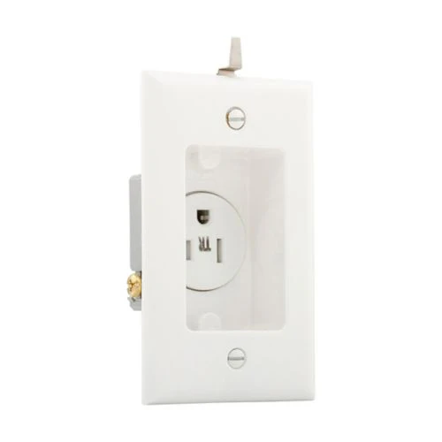 Eaton Commercial Spec Grade 15 Amp Single Receptacle in White - Image 2