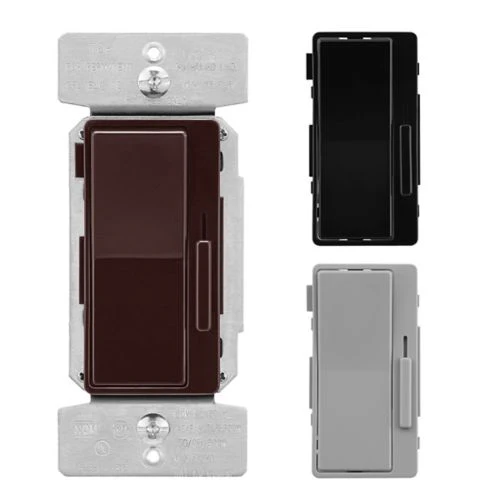 Eaton Decorator 120V, Universal Dimmer w/ Preset- Brown/Gray/Black