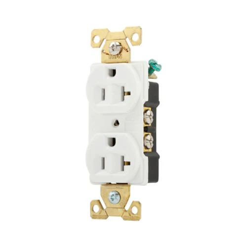 Eaton Extra Heavy-Duty 20 Amp Spec Grade Receptacle in White- 125V - Image 2