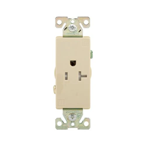 Eaton Heavy-Duty Industrial Specification Grade TR Decorator Single Receptacle in Ivory - Image 3