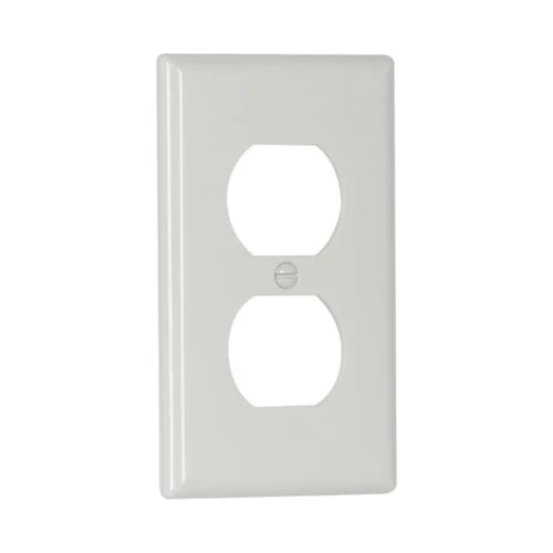 Eaton Standard Unbreakable Duplex Receptacle Wallplate In White- Box Of 10 - Image 2