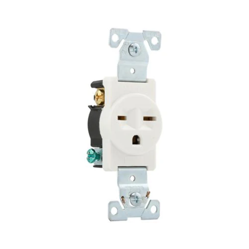 Eaton Straight Blade 15A Specification Grade Single Receptacle in White - Image 2