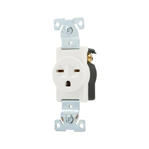 Eaton Straight Blade 15A Specification Grade Single Receptacle in White - Image 3