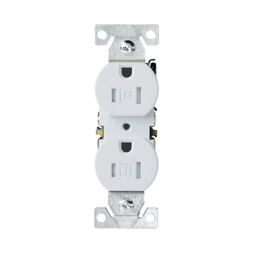 Eaton Tamper-Resistant 15A Duplex Receptacle in White- 125V