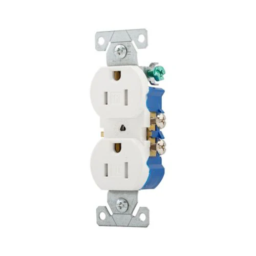Eaton Tamper-Resistant 15A Duplex Receptacle in White- 125V - Image 2
