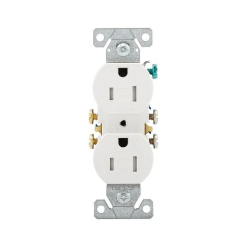 Eaton Tamper-Resistant 15A Duplex Receptacle in White- 125V - Image 4