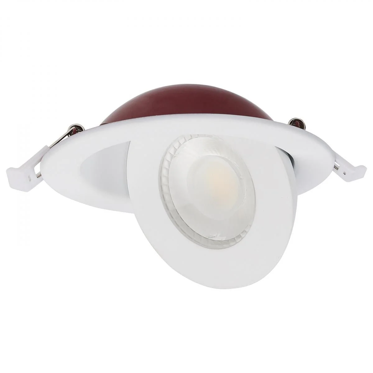 Fire Rated; 4 Inch Direct Wire Directional Downlight; Round Shape; White Finish; CCT Selectable - Image 3