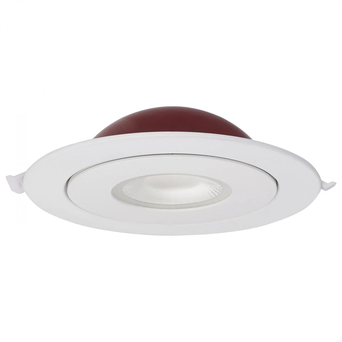 Fire Rated; 6 Inch Direct Wire Directional Downlight; Round Shape; White Finish; CCT Selectable - Image 2