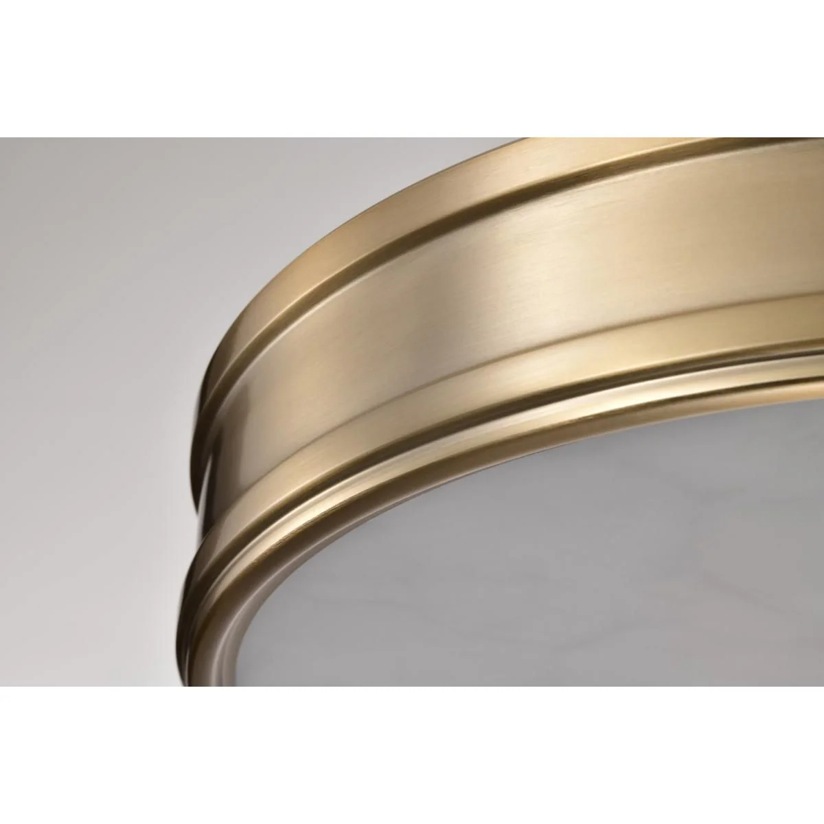 Kendall; 14 Inch LED Flush Mount; Burnished Brass with Alabaster Glass - Image 6