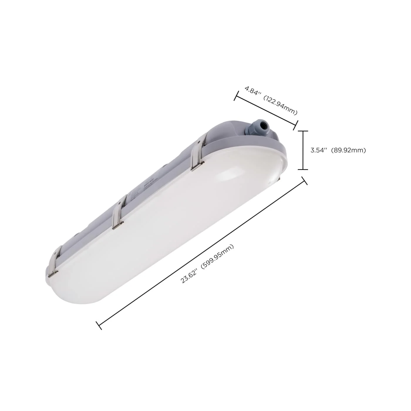 LED 20 Watt 2 Foot Vapor Proof Fixture; Emergency Battery; CCT Selectable; 120-347 - Image 3