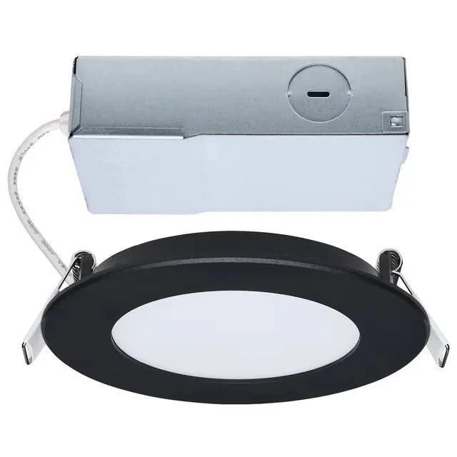 LED 4 Inch Black 8 Watt Canless Downlight; Remote Driver; 27K/3K/35K/4K/5K - Image 6