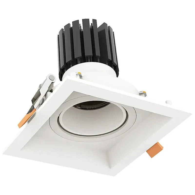 LED 4" White Architectural Winged Recessed Light - Single Slot, 10W