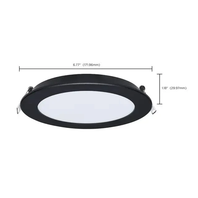LED 6 Inch Black 11 Watt Canless Downlight; Remote Driver; 27K/3K/35K/4K/5K - Image 3