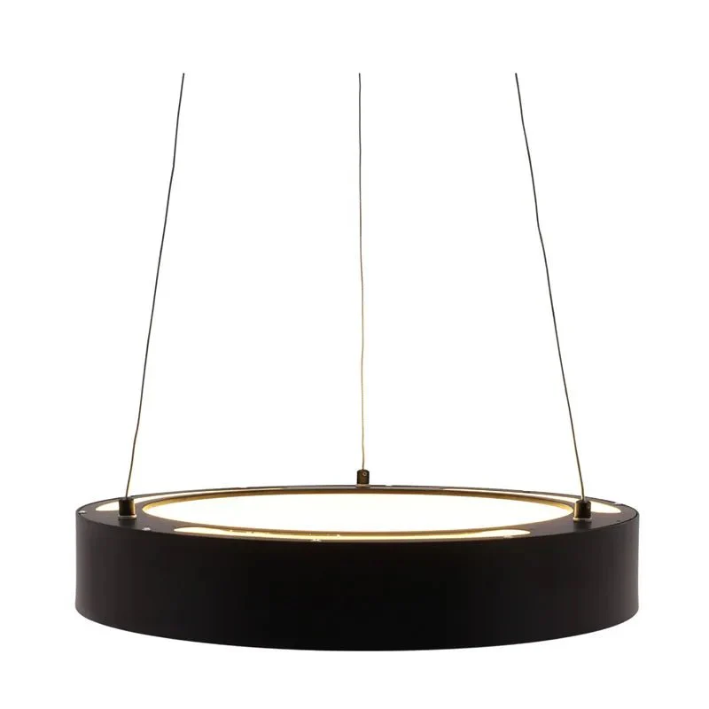 LED Black 18" Hollow Circle Pendant with Uplight, 30W - Image 2