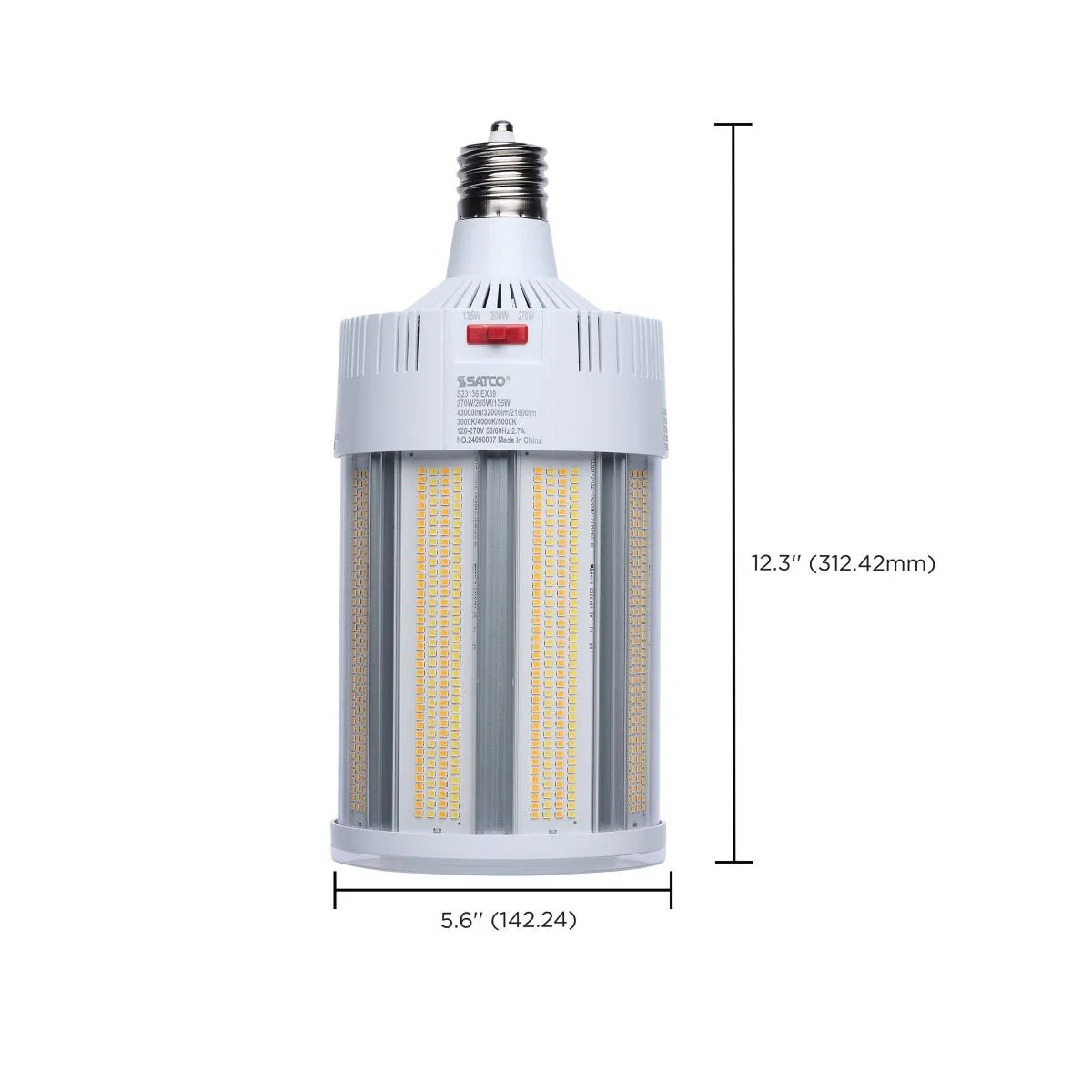 LED Corncob Lamp 600 Watt HID Replacement-270/200/135 Watt- CCT - Image 3
