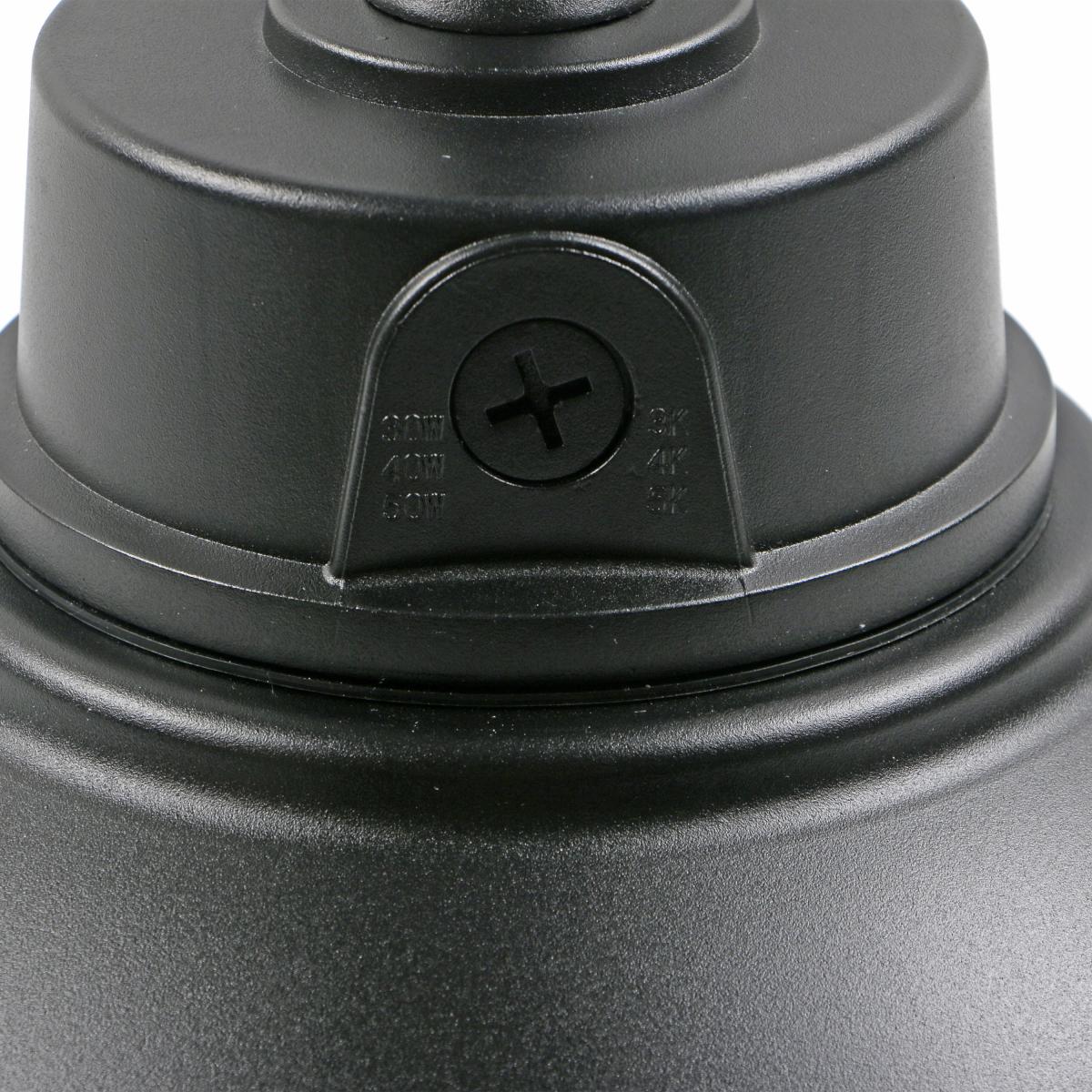 LED Gooseneck; 30W/40W/50W; CCT Selectable 3K/4K/5K; Black; 120-277V; With Photocell - Image 4