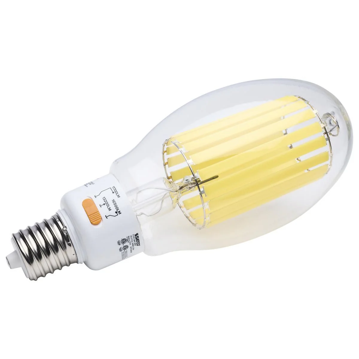 LED HID Replacement; ED37; 5000K; Mogul Extended Base; Clear - Image 2