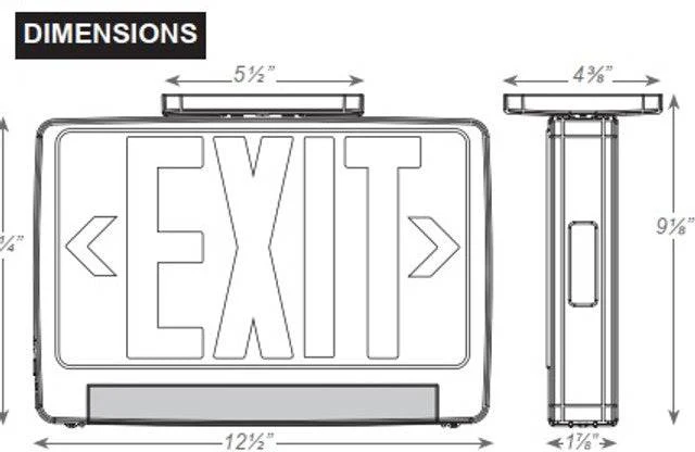 LED Light Pipe Exit Combo, Red- White with Remote Capable - Image 2
