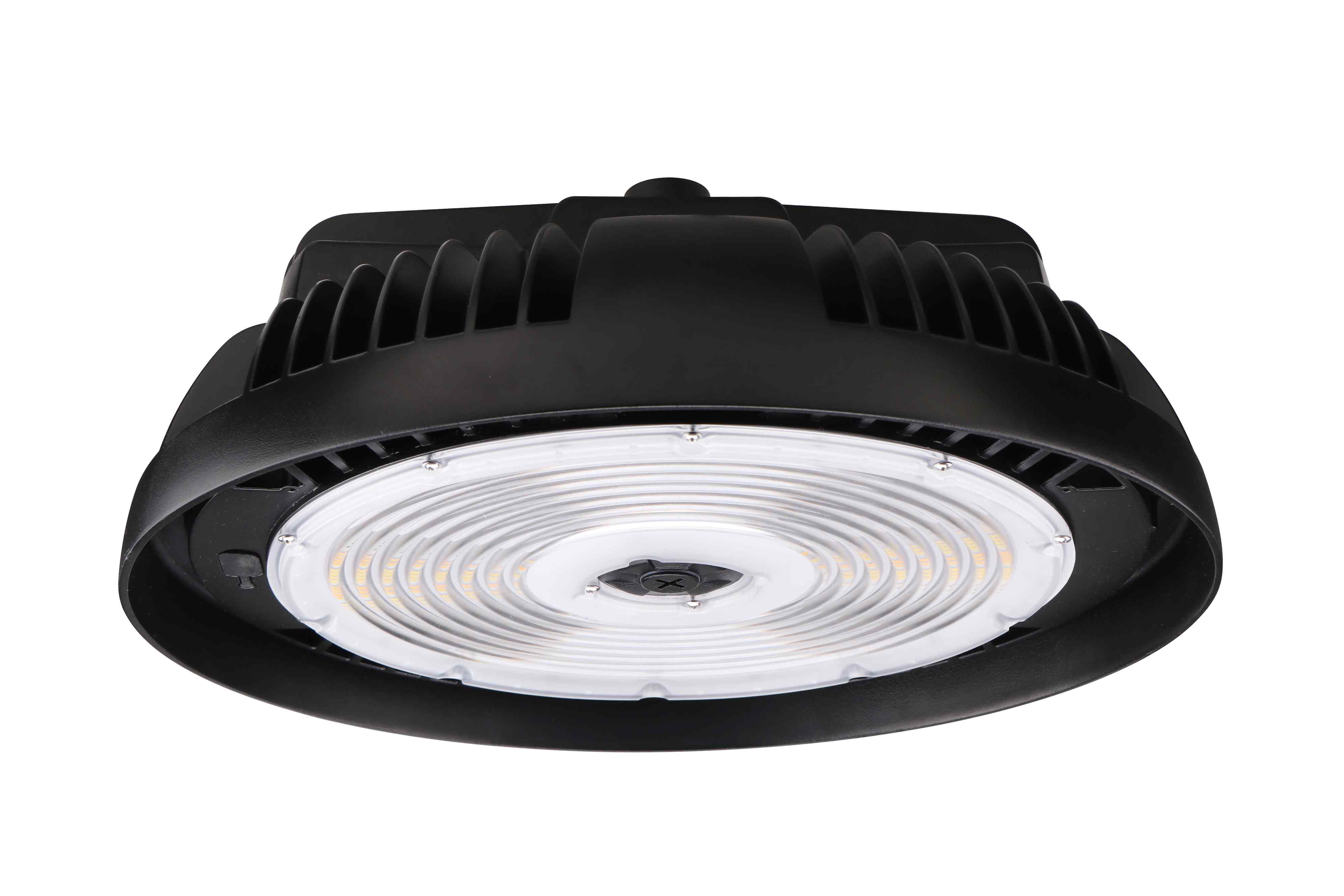 LED Round High Bay, PowerSet 240/220/200/180W, FieldCCeT 4000/5000K, 120-347V, Dimming, Black