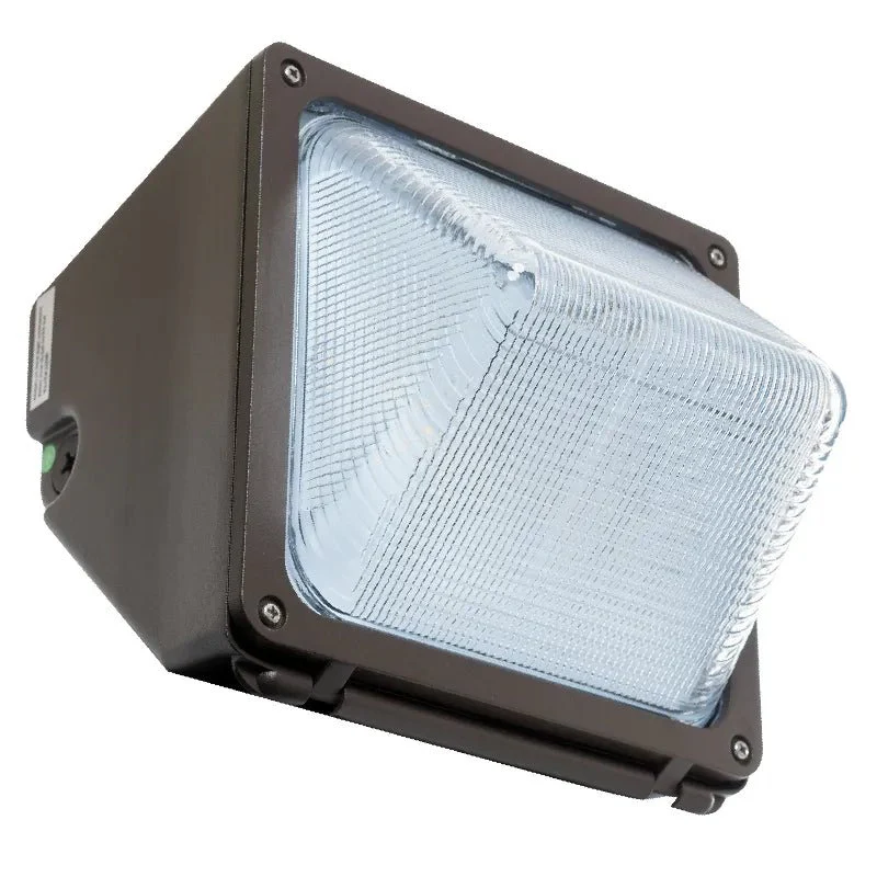 LED Small Bronze Cube Multi-Power Wallpack; 15-30 Watt- CCT