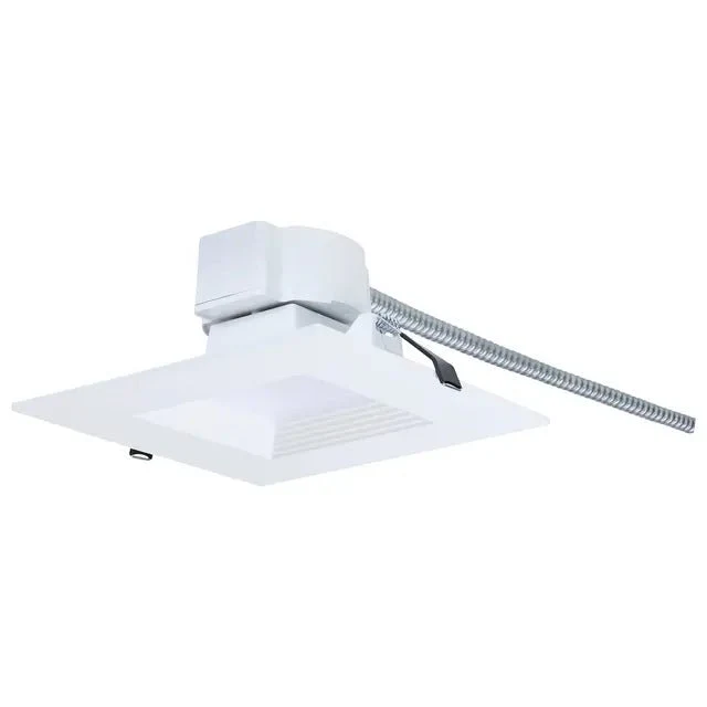 LED Square 18.5W 6-Inch Commercial Downlight in White; Dual Dimming; 120-347V