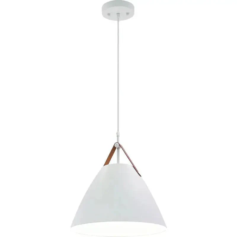 LED White Nordic Design Pendant Light with Leather Strap, 25W- CCT