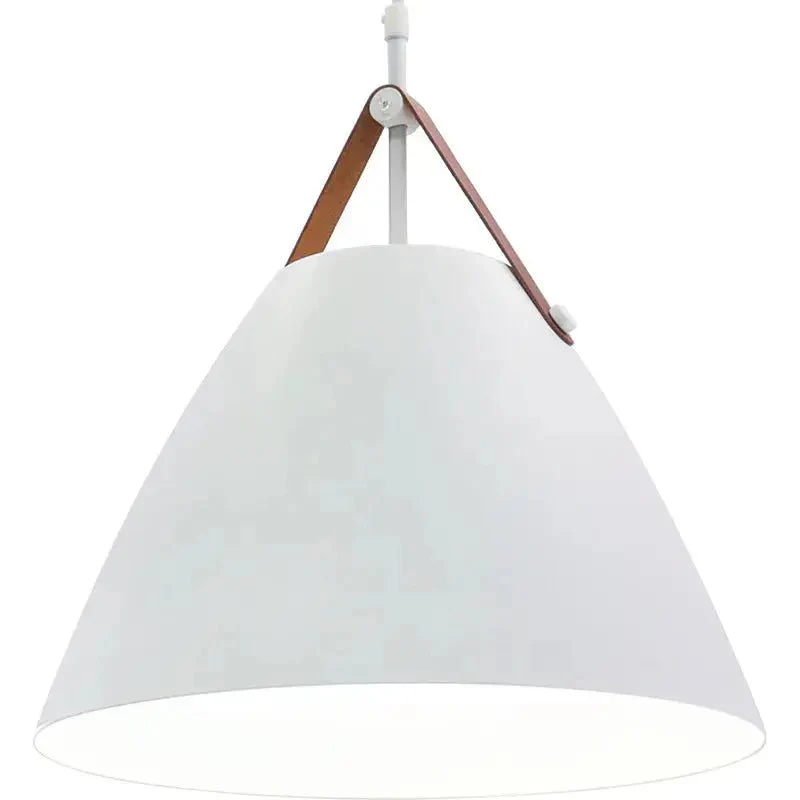 LED White Nordic Design Pendant Light with Leather Strap, 25W- CCT - Image 3