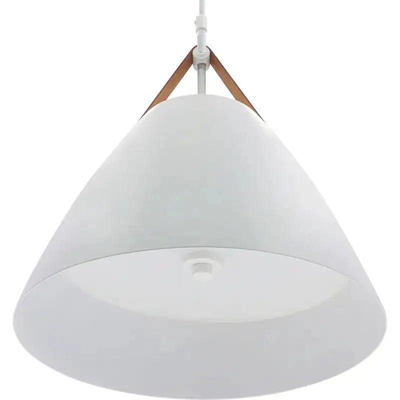 LED White Nordic Design Pendant Light with Leather Strap, 25W- CCT - Image 4