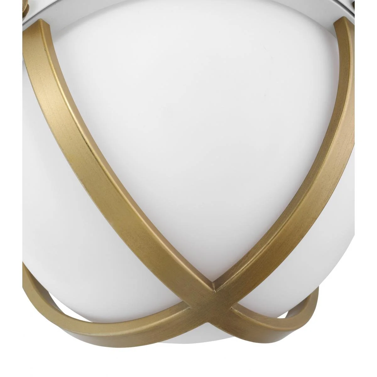 Lincoln; 1 Light Semi Flush Mount; Medium Base; Matte White Finish; White Opal Glass - Image 2