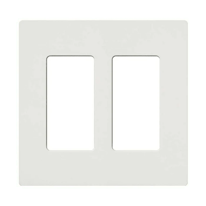 Lutron 2-Gang Wallplate in White